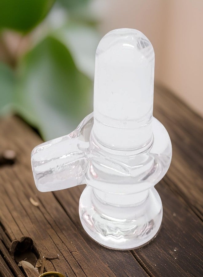 Salvus APP SOLUTIONS Natural Crystal Sphatik Shiva Lingam for Pooja/Home/Office/Car Dashboard (Medium Size/4x4x3 cm) - Image 3